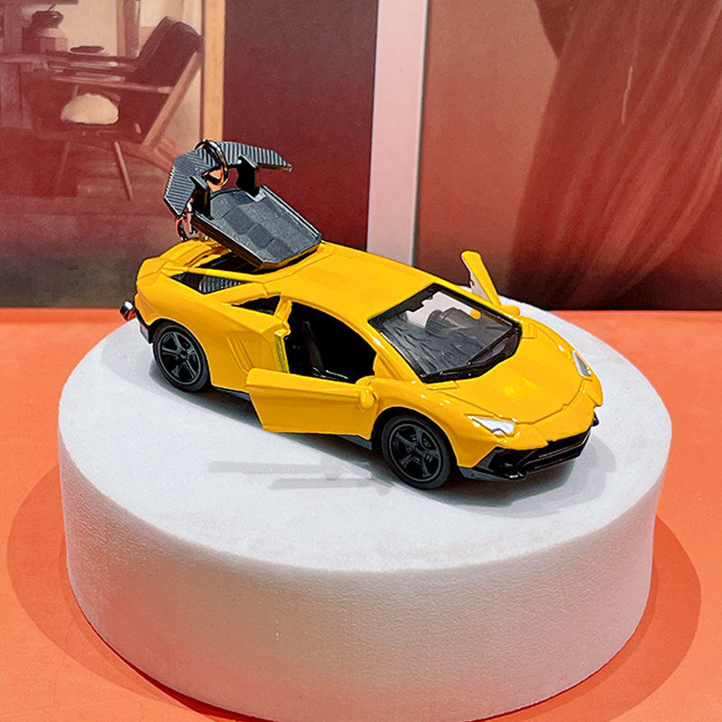 Creative Simulation Mini Sports Car Keychain - Cartoon Schoolbag Car Pendant Keychain Creative Gift
