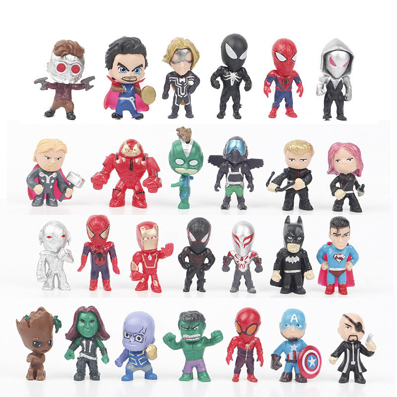 26 Avengers 4 League Gacha dolls, figure ornaments, League cakes, scene decorations, ornaments, and holes