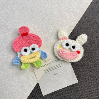 Bikini Castle cute cartoon bangs sticker, magic hair sticker, quirky big eyes, sausage mouth, knitted student girl messy hair sticker