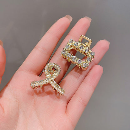 High-end flash diamond metal hair clip, small grab clip for women, bangs clip, side forehead hair clip, Korean headpiece clip, secure hair