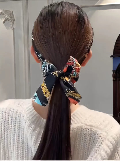 Palace retro flower streamers, tooth comb, wavy high skull top headband, front and back, two wears, hair tie, one headband, headdress, women