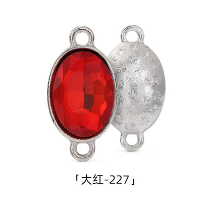 Oval 10*14mm double hanging zinc alloy silver chain headband pendant clothing DIY accessories hairpin headband hanging