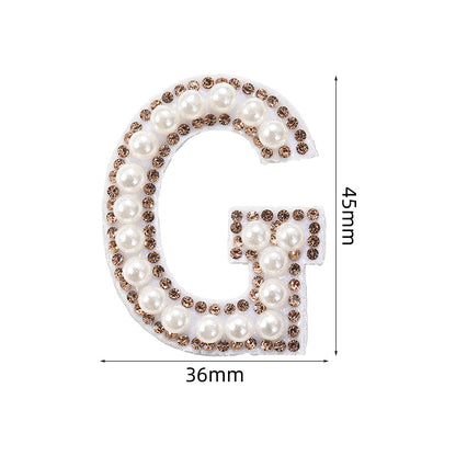 Crystal yellow diamond 26-letter fabric patch set, hot-hot stamped colored letter patch for clothing bags, diamond patches