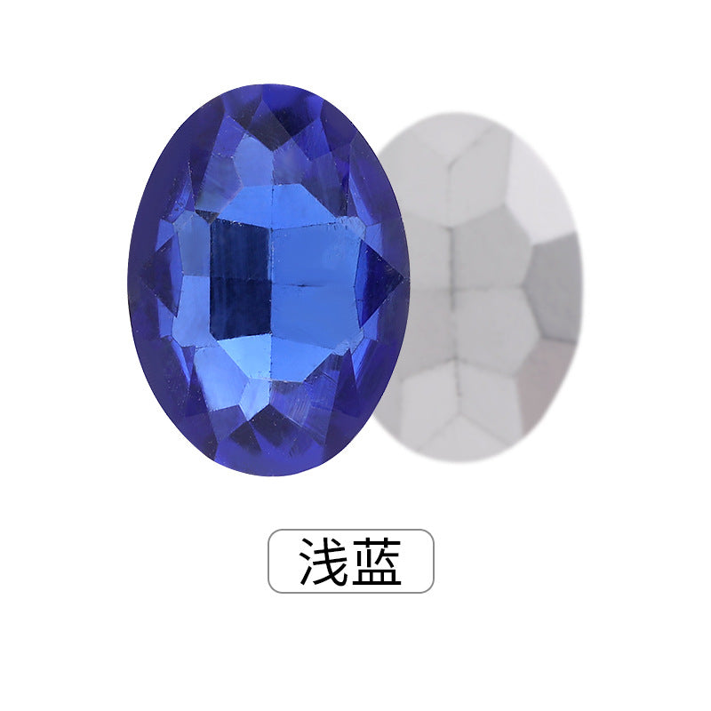 Oval Pointed Bottom Diamond Rhinestones - Crystal Glass Hair Accessories Wedding Dress Decoration