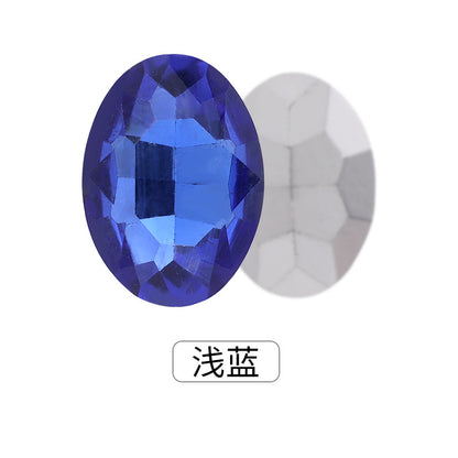 Oval Pointed Bottom Diamond Rhinestones - Crystal Glass Hair Accessories Wedding Dress Decoration