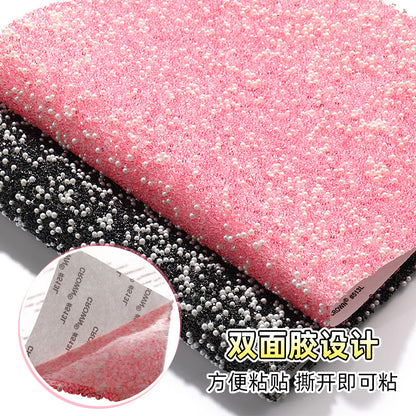 Resin 24*40CM pearl diamond mesh water rhinestone glue mesh peels off and sticks instantly for DIY crafts, sequins, glue, jewelry accessories