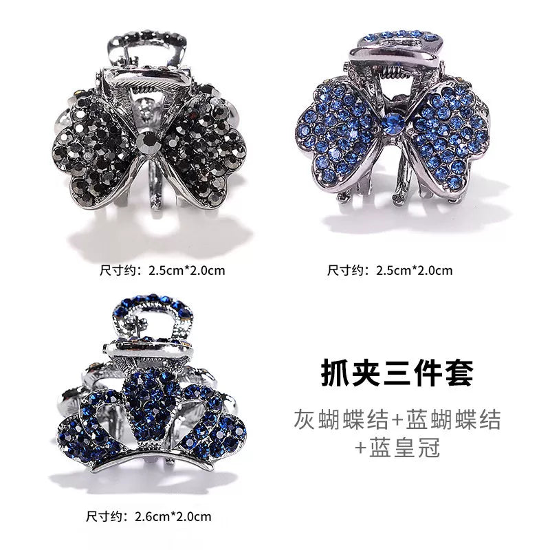 2026 new high-end flash diamond metal hairpin small grab clip women's bangs clip side forehead hairpin Korean headdress