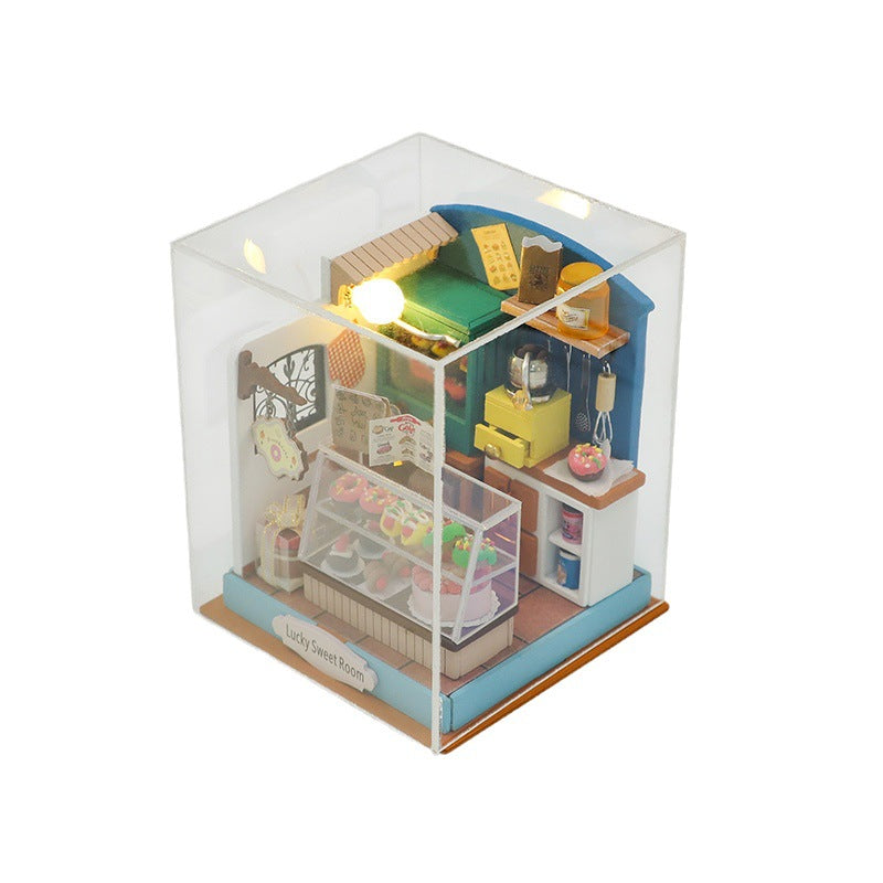 Hongda DIY Cottage Dream Bedroom Wooden Handmade Building Assembly Mini Cottage Creative Toys Gift Ornaments