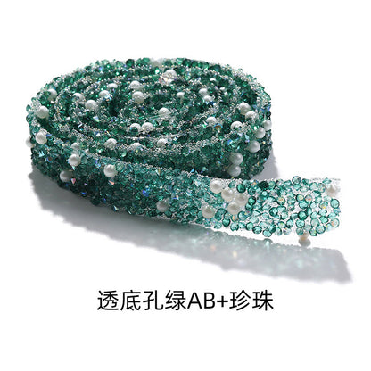 Resin Diamond Rhinestone Strips - Tear-Off Ready-to-Paste Sequins Hot Diamond Shoes Clothing Accessories and DIY crafty