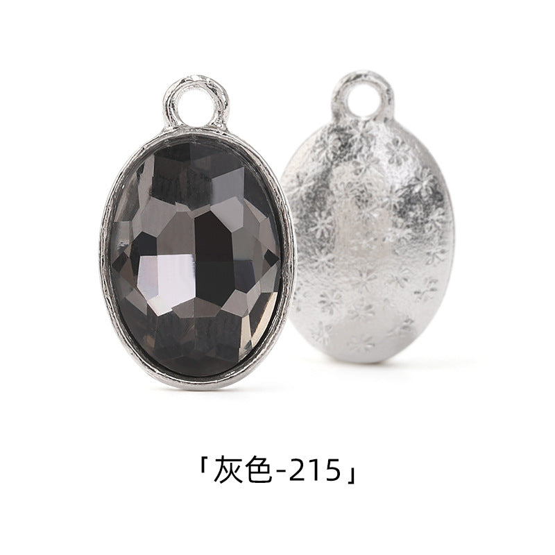 Cross-border wholesale oval pendants, zinc alloy pendants, earrings, bracelets, jewelry accessories, high-appearance oval single pendants