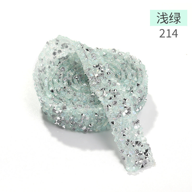 小红书新款碎石钻带鞋子包包服装饰品等手工配件撕下即粘树脂钻带