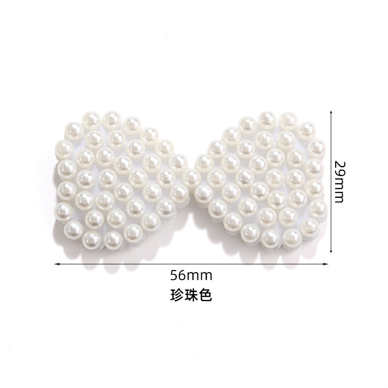 Rabbit Rhinestone Pearl Patch - Hot Diamond Sticker Clothes Shoes Flower Hair Accessories
