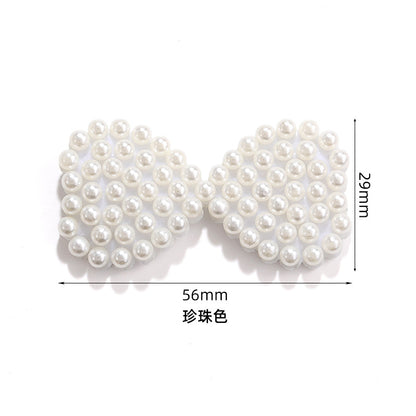 Rabbit Rhinestone Pearl Patch - Hot Diamond Sticker Clothes Shoes Flower Hair Accessories
