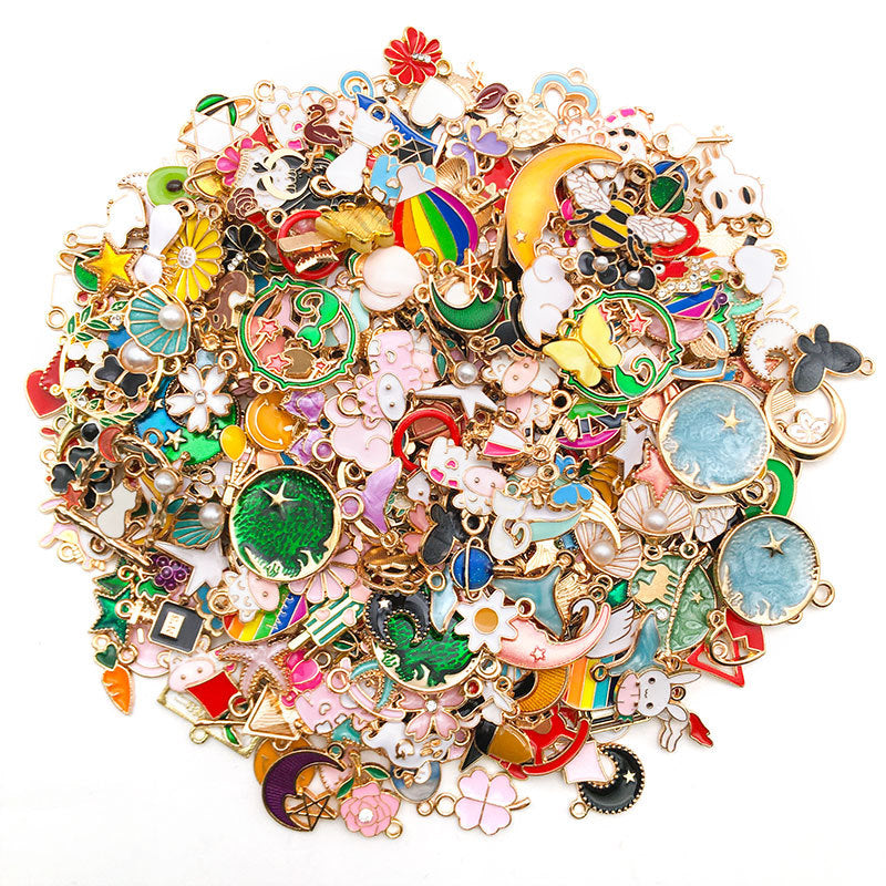 pendant Charms mix collections - Dripping Alloy DIY Bracelet Necklace Earring Key Ring Pendant