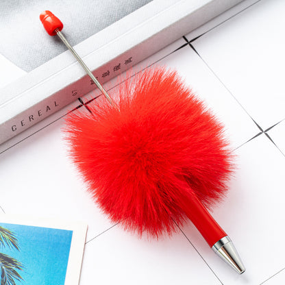 DIY Plastic Ballpoint Pen - Creative Handmade Plush Cartoon Hairball Pen Wholesale