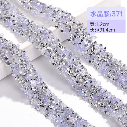 Eco-friendly crushed stone drill belt double-sided adhesive handmade shoe bag crystal drill sticker DIY clothing accessories lace mobile phone case