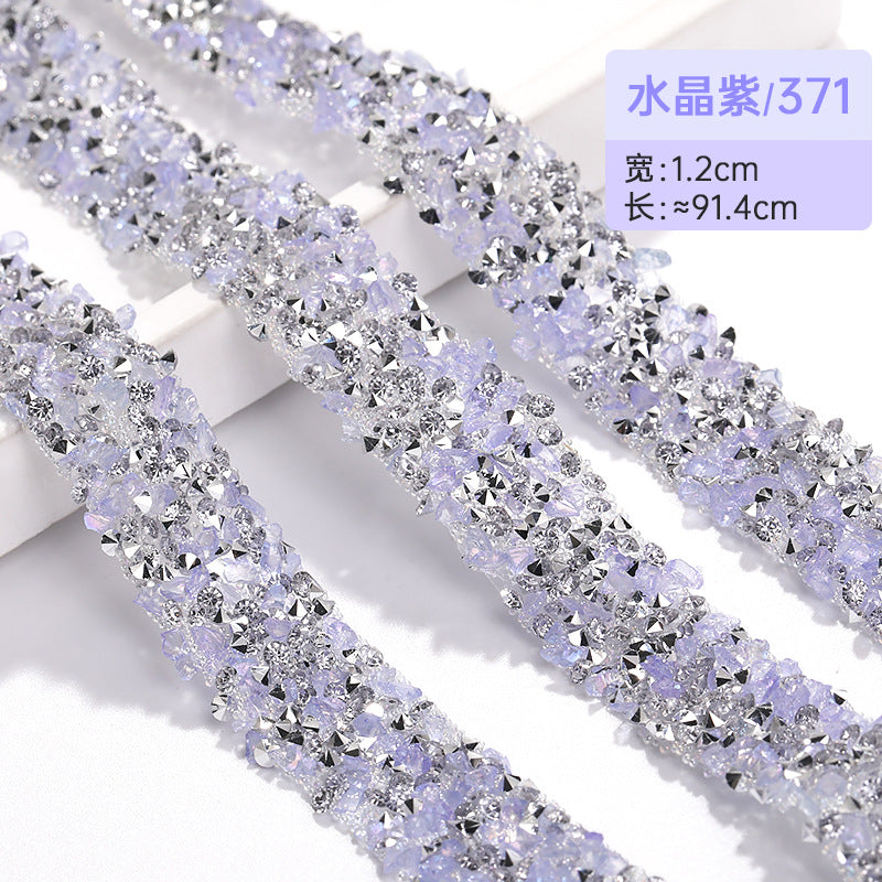 Resin Diamond Rhinestone Strips - Tear-Off Ready-to-Paste Sequins Hot Diamond Shoes Clothing Accessories and DIY crafty