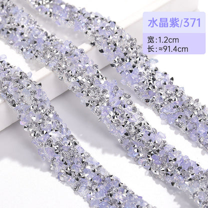 Resin Diamond Rhinestone Strips - Tear-Off Ready-to-Paste Sequins Hot Diamond Shoes Clothing Accessories and DIY crafty