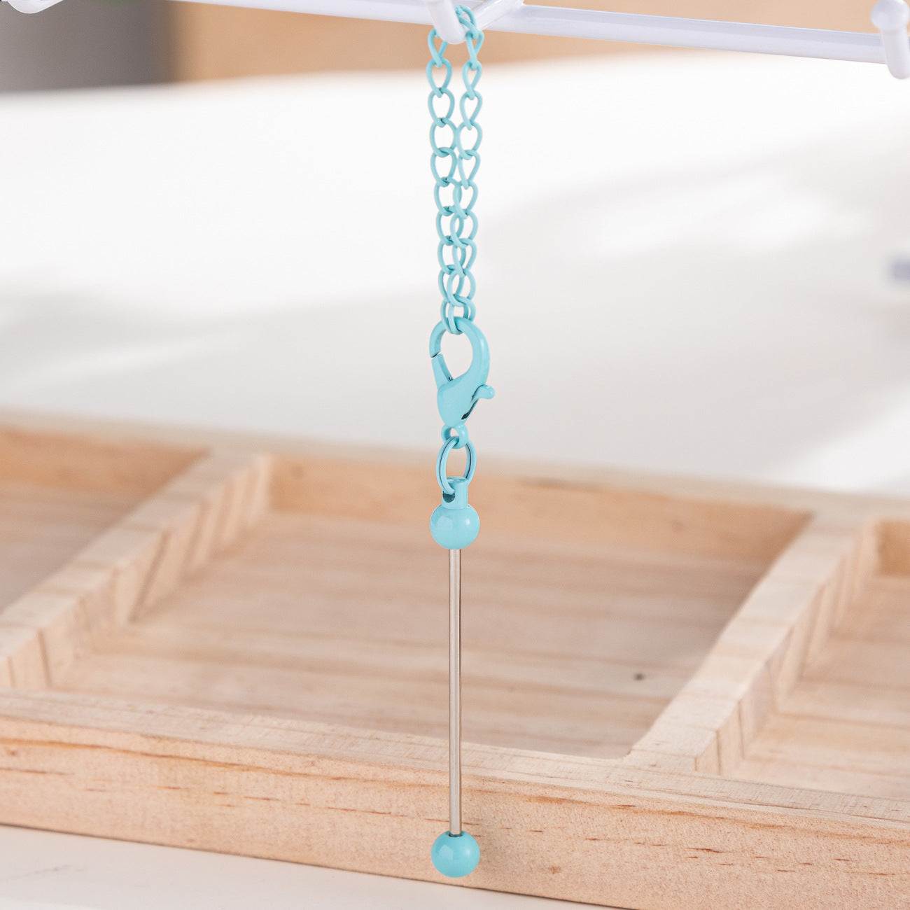 DIY Mini Beaded Keychains - Creative Handmade Wholesale Candy Color Metal Keychains