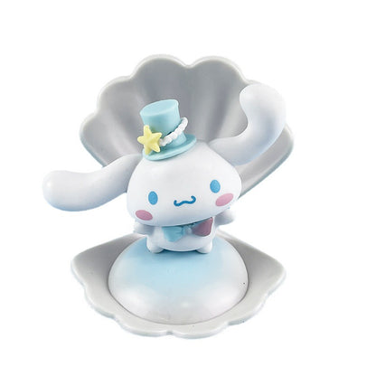 Melody Sanrio Bihai Holiday Blind Box Figure Kuromi Big-eared Dog Shell Ornament Girl Gift Doll