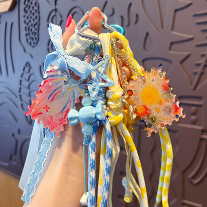 miu DIY candy bracelet keychain pendant accessories women's simple car keychain bag pendant trinkets