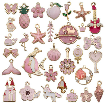 pendant Charms mix collections - Dripping Alloy DIY Bracelet Necklace Earring Key Ring Pendant