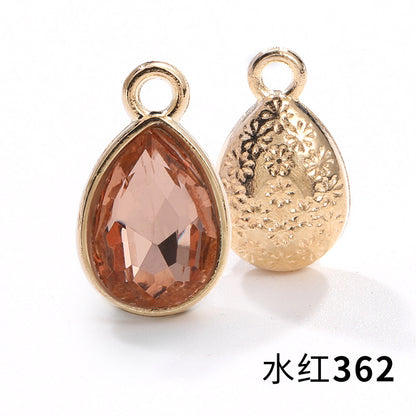 Cross-border hot-selling waterdrop pendants, gold-plated base diamond-inlaid headbands, clothing accessories, earrings, necklaces, accessories, versatile single pendants