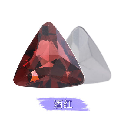 Pointed bottom triangular diamond, irregular rhinestone phone case, diamond attachment, diamond apparel, clothing, shoes, bags, crystal jewelry, accessories, pointed bottom triangular diamond