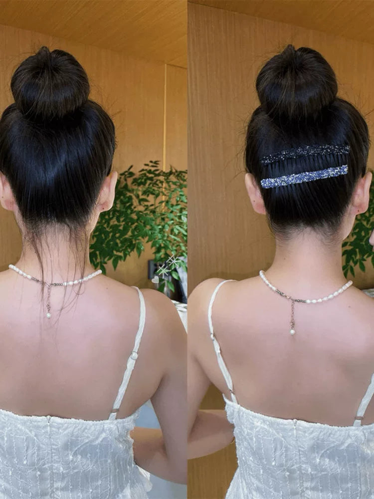 2026 New Sparkling Rhinestone Hair Comb, Loose Hair Organizer, Bangs Hair Clip, Frontal Side Hair Clip, Back-of-Head Comb