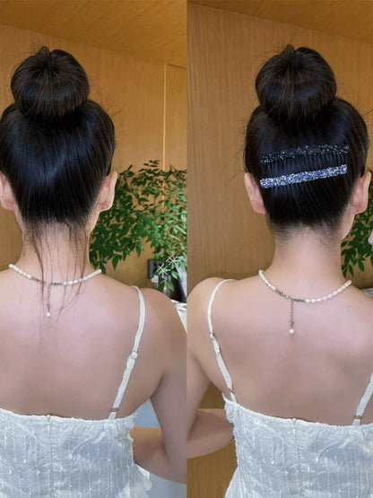2026 New Sparkling Rhinestone Hair Comb, Loose Hair Organizer, Bangs Hair Clip, Frontal Side Hair Clip, Back-of-Head Comb
