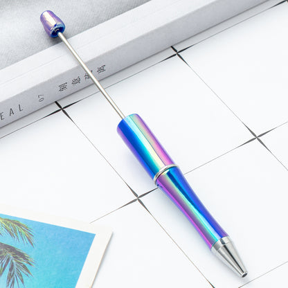 DIY Ballpoint Pen - Wholesale Plastic Printable Logo UV Gradient Beaded Pen