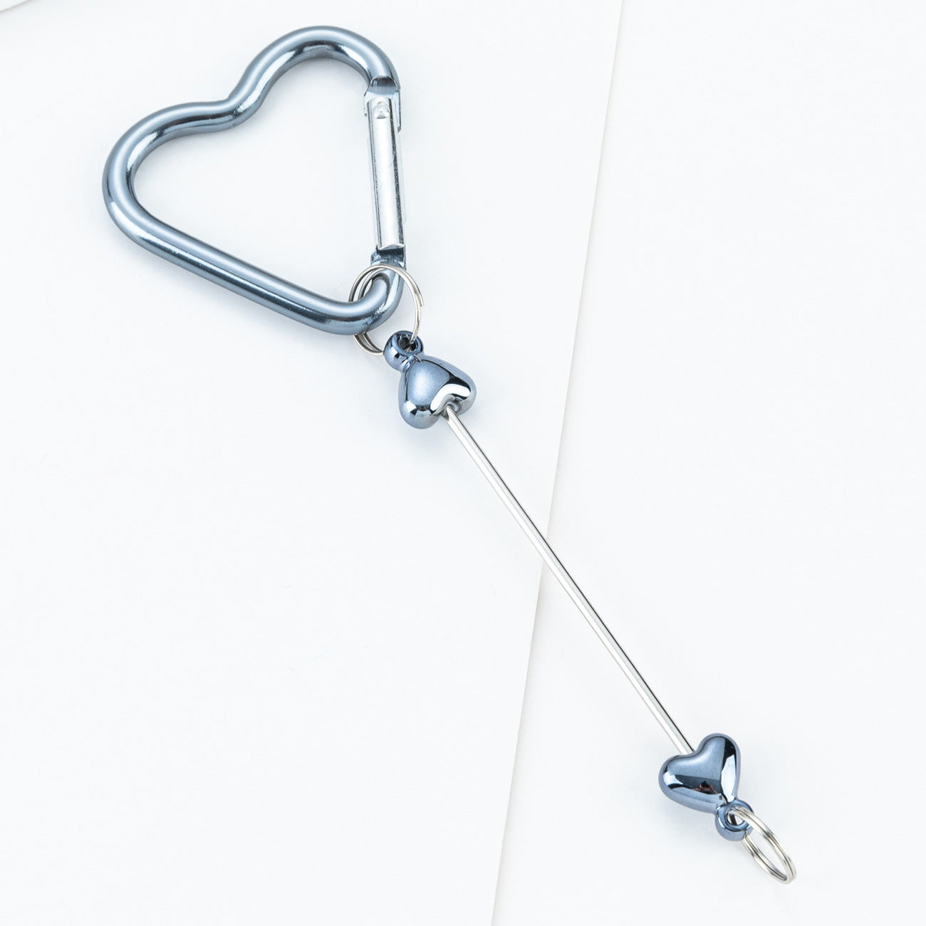 DIY Beaded Love Carabiner - Metal Bag Hook Jewelry Outdoor Kettle Backpack Carabiner