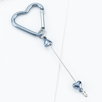 DIY Beaded Love Carabiner - Metal Bag Hook Jewelry Outdoor Kettle Backpack Carabiner