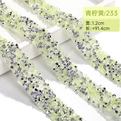 Eco-friendly crushed stone drill belt double-sided adhesive handmade shoe bag crystal drill sticker DIY clothing accessories lace mobile phone case