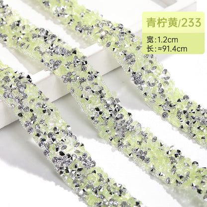 Resin Diamond Rhinestone Strips - Tear-Off Ready-to-Paste Sequins Hot Diamond Shoes Clothing Accessories and DIY crafty