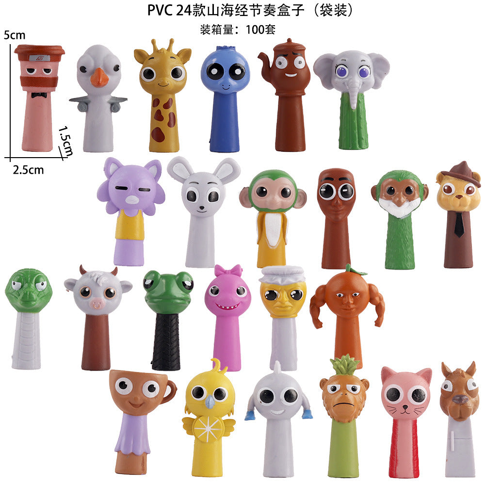 Cross-border hot selling rhythm box figure music game peripheral model doll ornament cake decoration ornament car mount