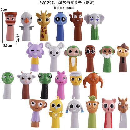 Cross-border hot selling rhythm box figure music game peripheral model doll ornament cake decoration ornament car mount