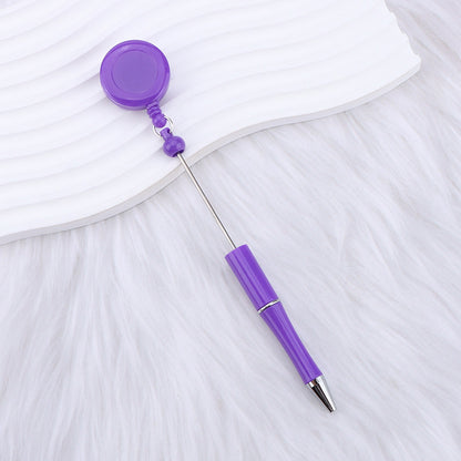 DIY easy to pull buckle ballpoint pen color plastic retractable doctor nurse badge card easy pull cable buckle