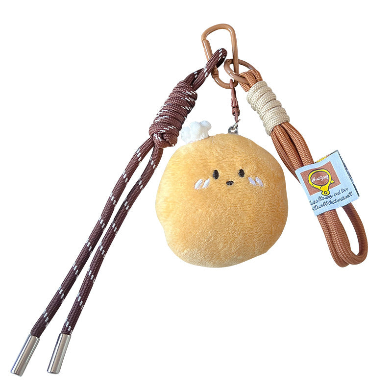 Creative MIU plush bread bracelet keychain pendant couple car key chain bag pendant small gift