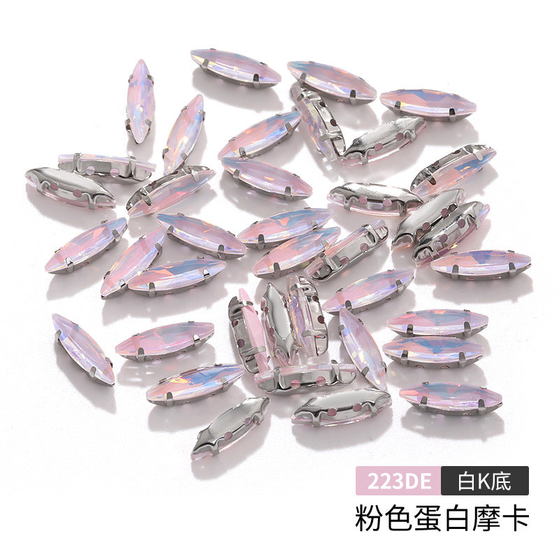 Slender claw drill, manual drilling, hand-stitched glass drill, anti-hook claw drill, hat accessories, clothing accessories, fine brassicle claw drill