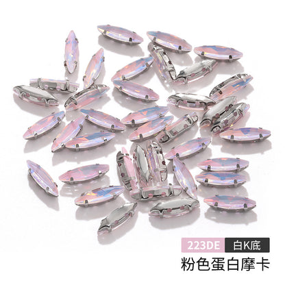Slender claw drill, manual drilling, hand-stitched glass drill, anti-hook claw drill, hat accessories, clothing accessories, fine brassicle claw drill