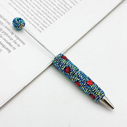Creative colorful love full diamond ballpoint pen DIY beading electroplating handmade diamond set ballpoint pen cross-border hot sale spot