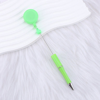 DIY easy to pull buckle ballpoint pen color plastic retractable doctor nurse badge card easy pull cable buckle
