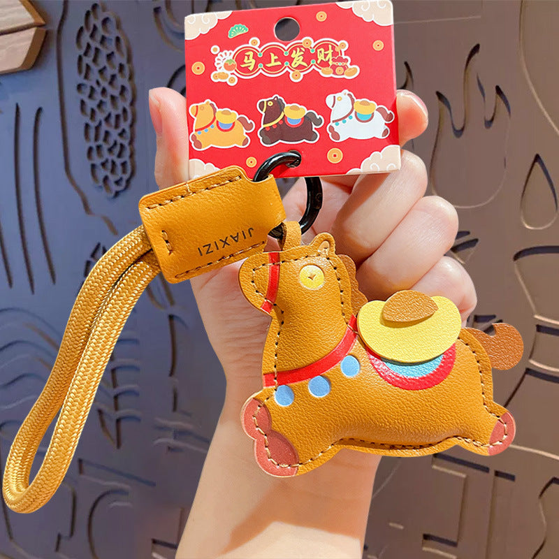 Horse Keychain - Love Pony Mobile Phone Pendant Car Key Chain Student Gift