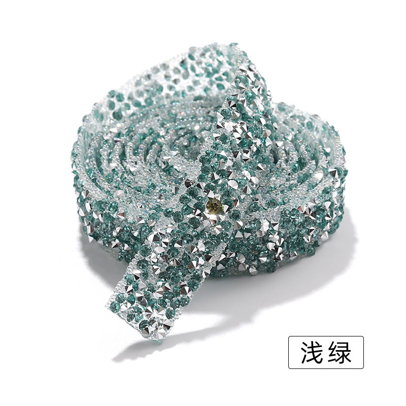 Resin drill belt width 1.2cm tear off instant jewelry handicrafts cups, shoes bags clothing accessories color diamond belt 1 yard