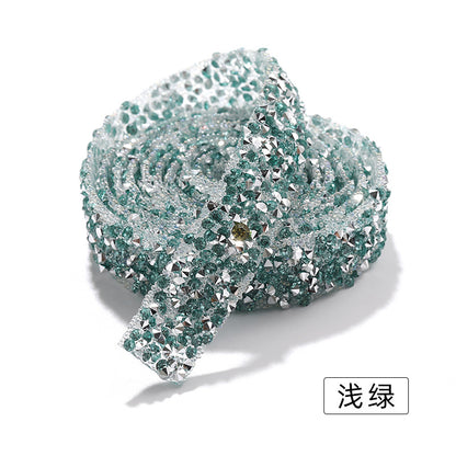 Resin drill belt width 1.2cm tear off instant jewelry handicrafts cups, shoes bags clothing accessories color diamond belt 1 yard