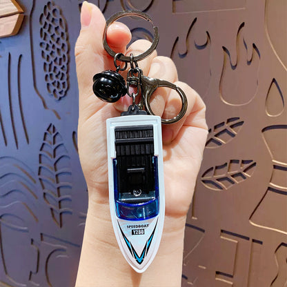 Creative Cool Motorcycle Keychain Pendant Mini Kids Pullback Toy Car School Bag Keychain Small Gift Wholesale