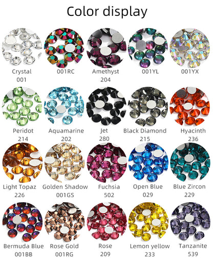 Flat Back Non-Hotfix Rhinestones - Glass Diamond 1440pcs Mobile Phone Case Accessories