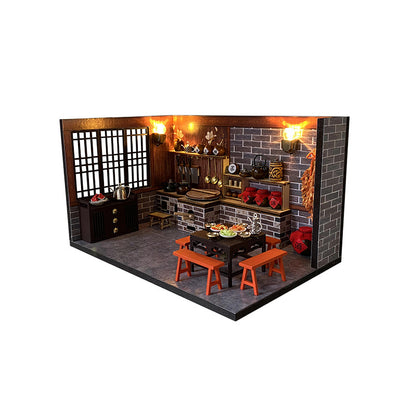 Meidai DIY Cottage Ancient Style Yao Hua Hanju Retro Juzao Jun Wooden Handmade Building Assembling Toys Creative Send