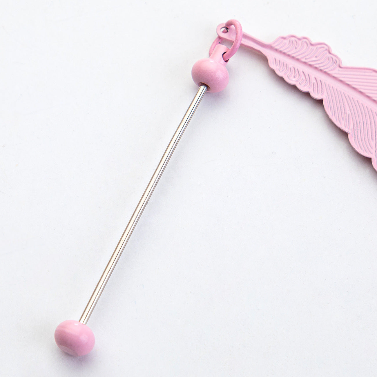 DIY Beaded Feather Bookmark - Primary School Graduation Anniversary Souvenir Metal Bookmark Children's Cute Bookcase Pendant